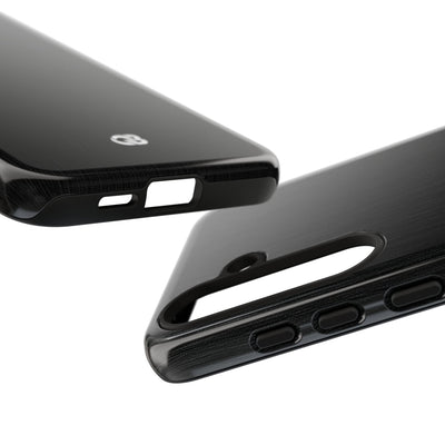 Black Tough Phone Case for Samsung - Brushed Obsidian Slate