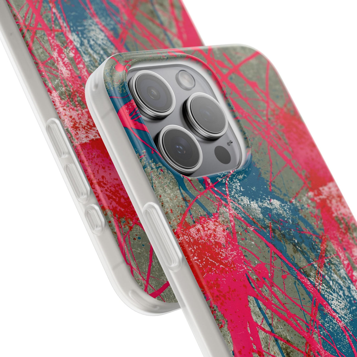 Neon Static Drip · Lite Phone Case for iPhone ·  Pink