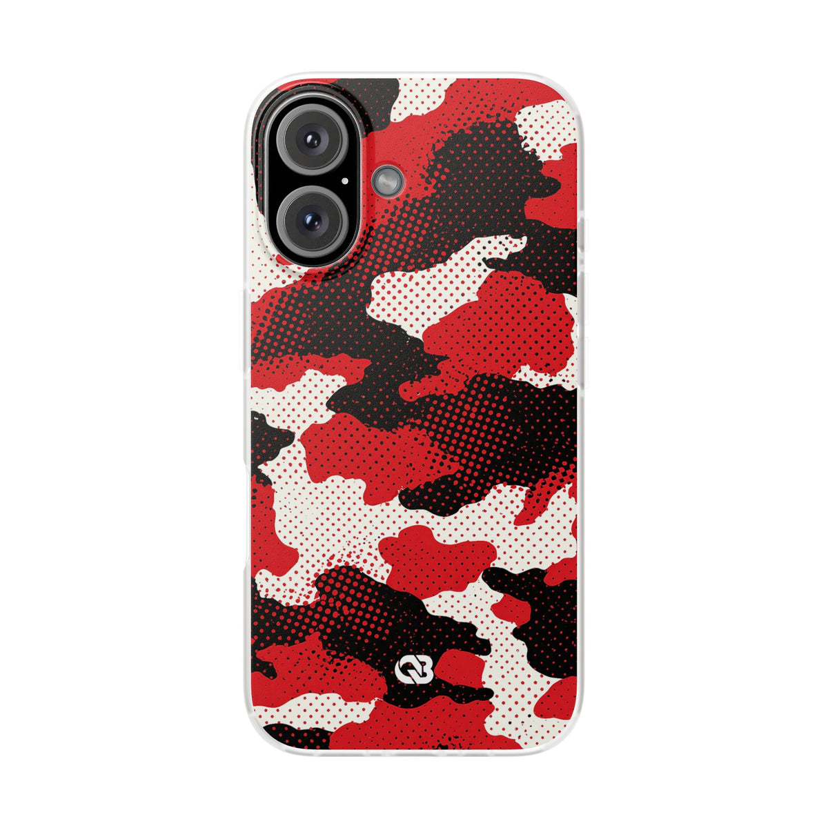 Crimson Halftone Camo · Lite Phone Case for iPhone ·  Red