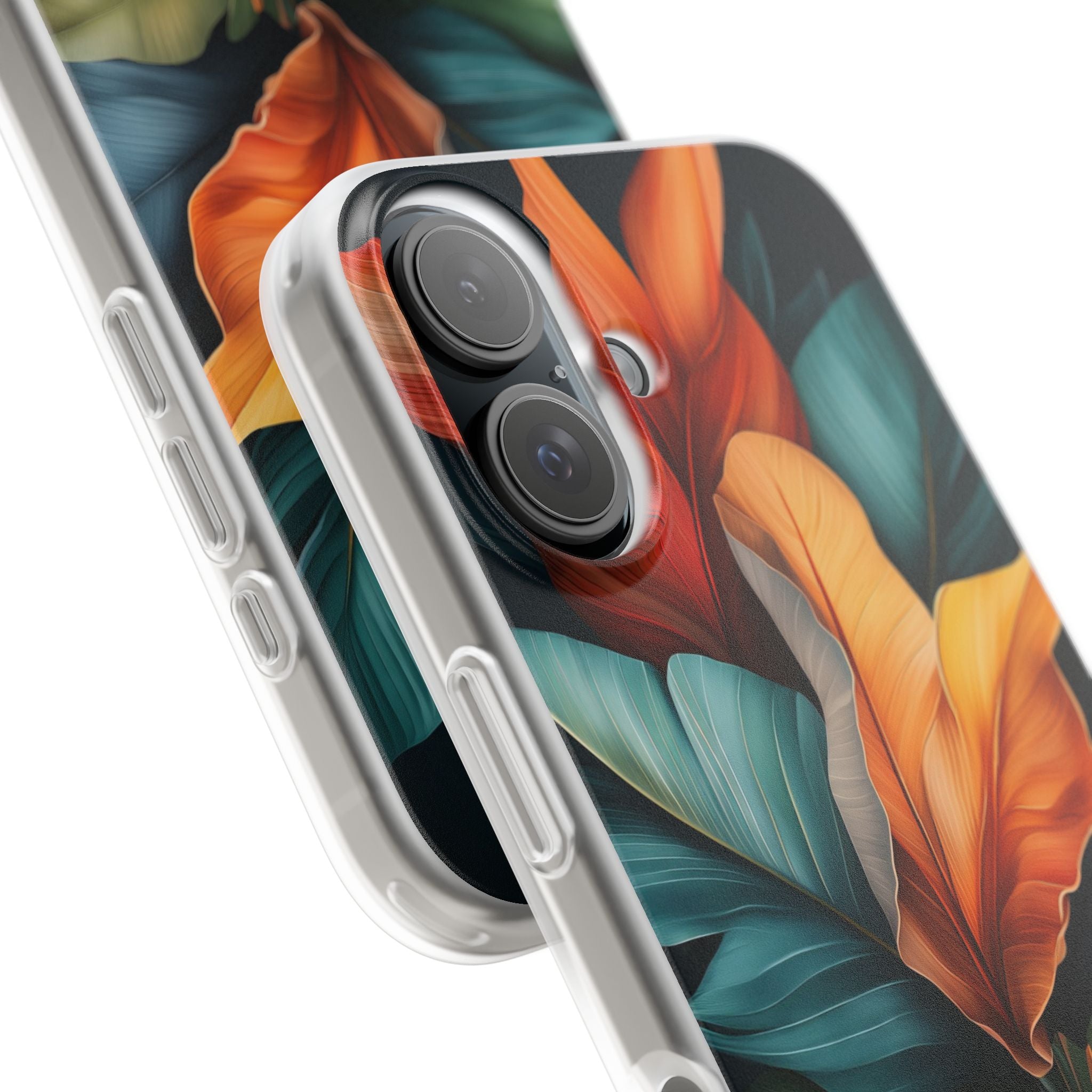 Tropisk Bladeudbrud iPhone 16 Cover - Blød