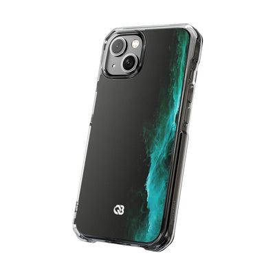 Luminous Plume · Clear Impact Magnetic Phone Case for iPhone · Teal