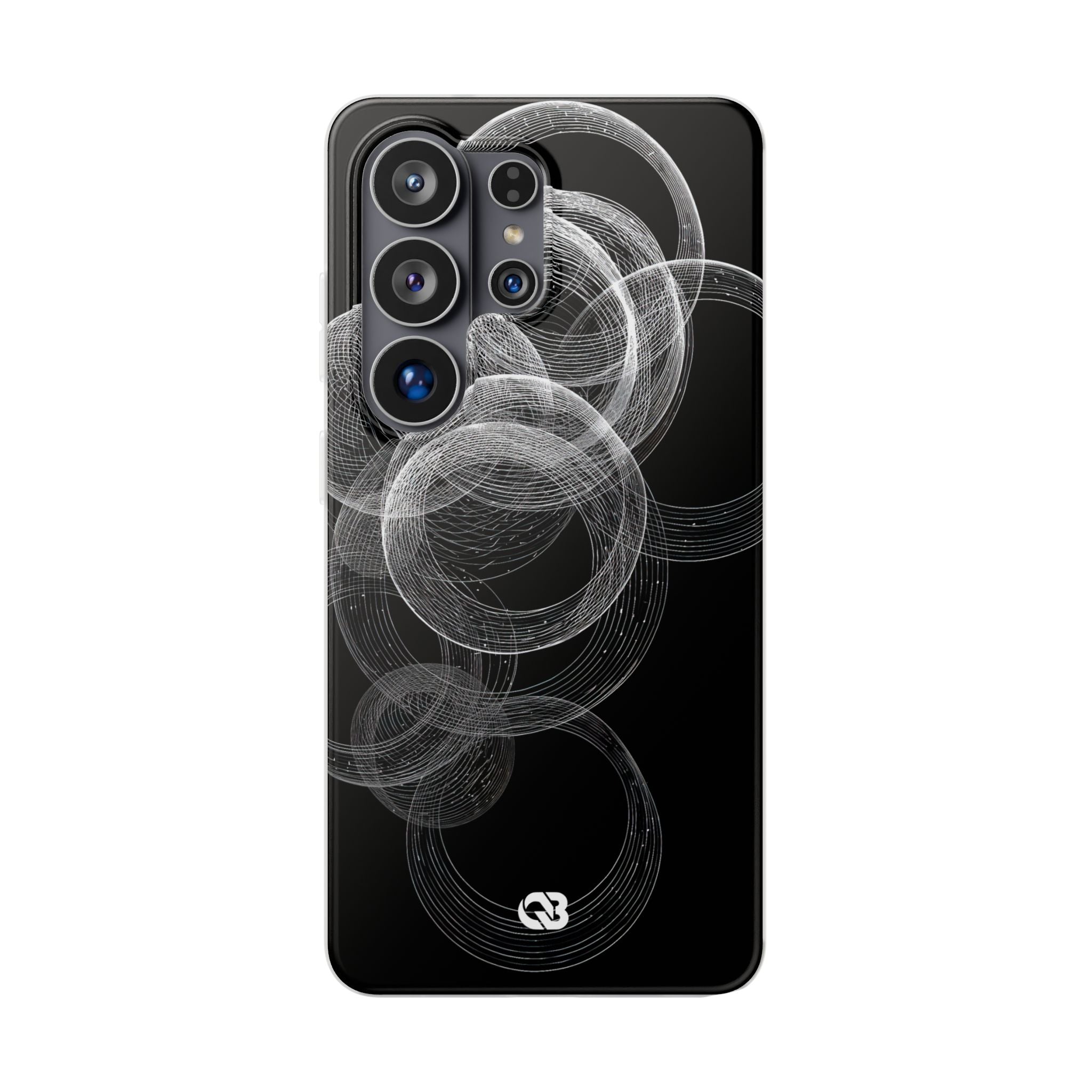 Black Lite Phone Case for Samsung - Kinetic Wireframe Orbit