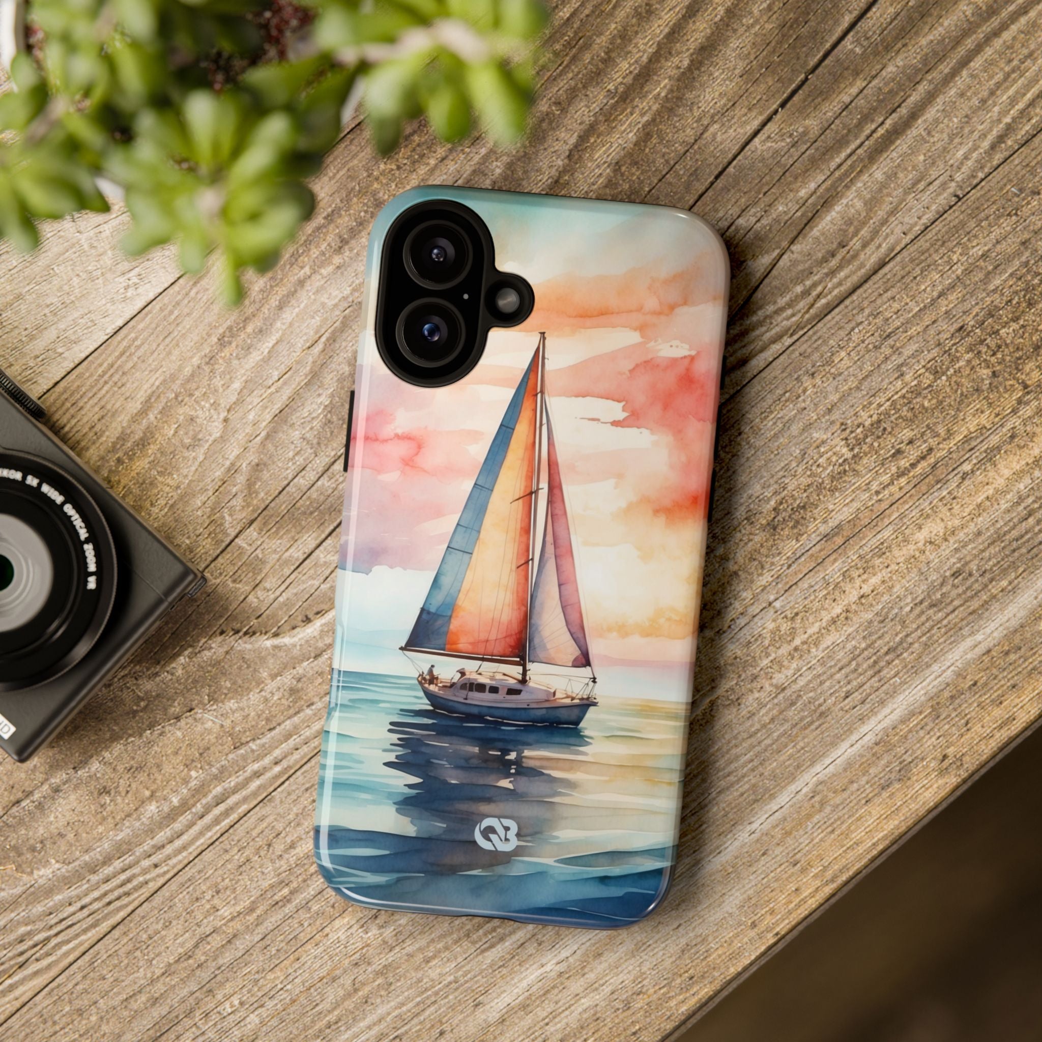 Crimson Horizon Sail · Tough Hoesje voor iPhone