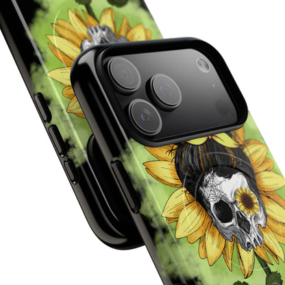 Sunflower Skull iPhone 17 Pro Max Case - Tough+ - CASE•BOB