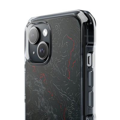 Crimson Rift · Clear Impact Magnetic Phone Case for iPhone ·  Black
