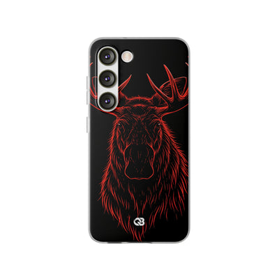 Nordic Moose Contour · Lite Phone Case for Samsung · Red