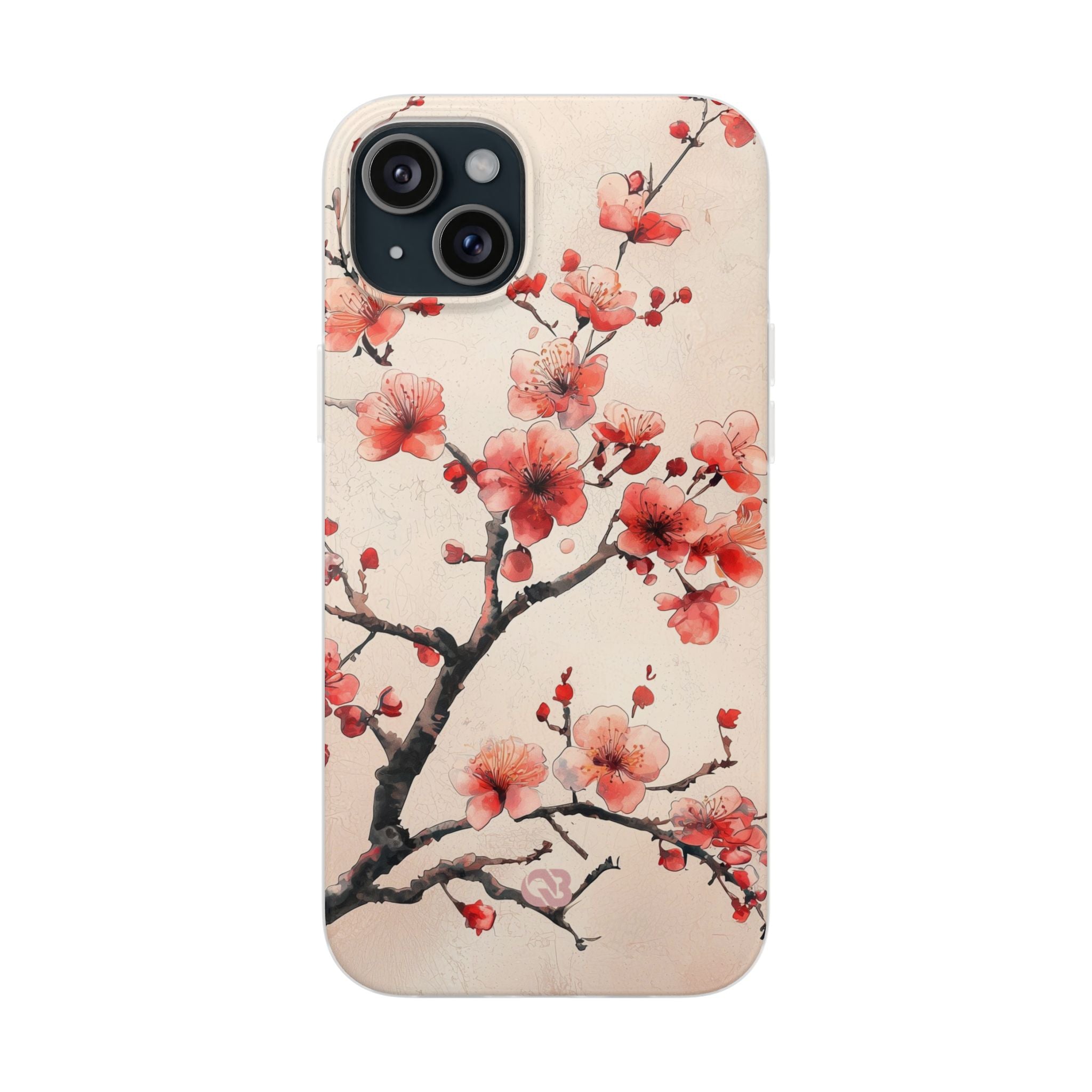 Crimson Silk Flora · Soft Custodia per iPhone