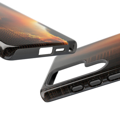 Luminous Grid · Tough Phone Case for Samsung · Black