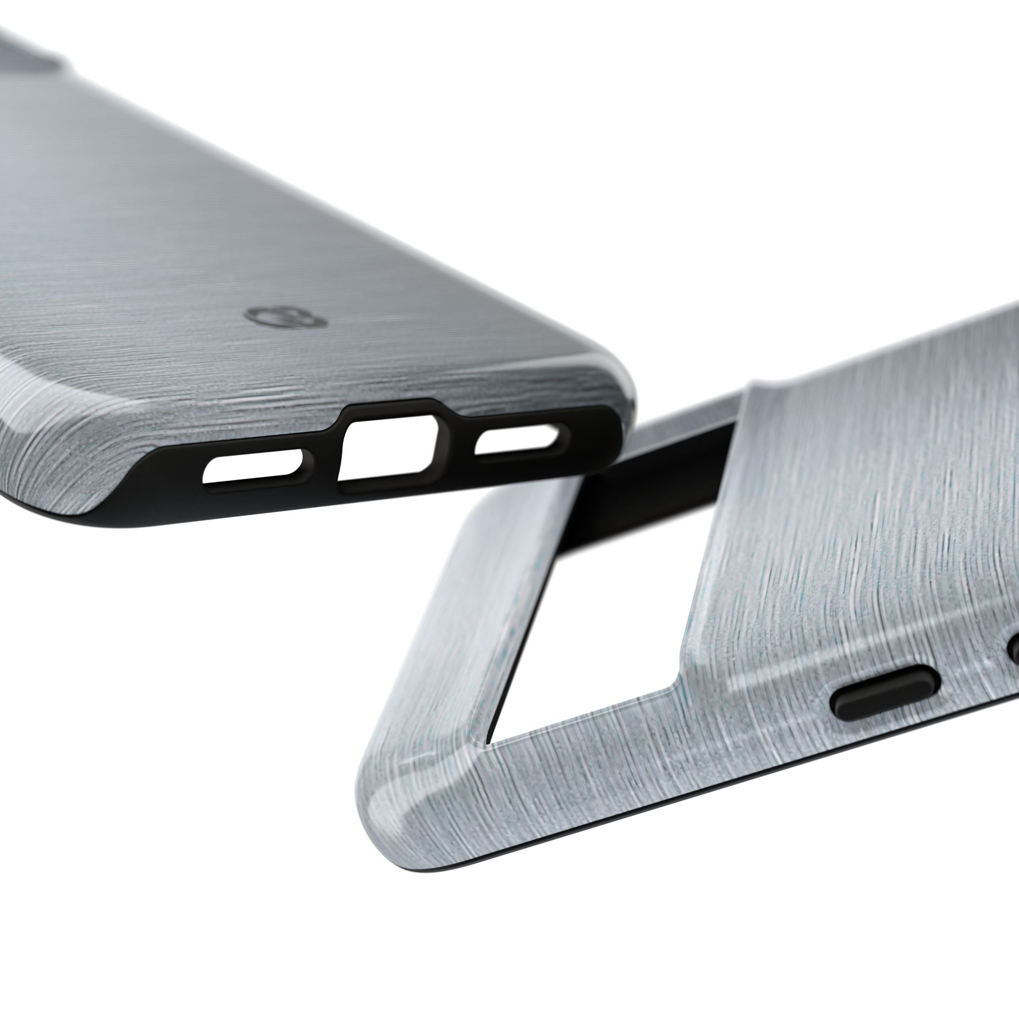 Silver Tough Phone Case for Google Pixel - Satin Chrome Grain