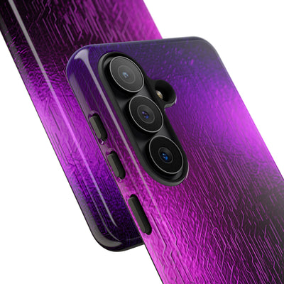 Violet Cyber Circuit · Tough Phone Case for Samsung · Purple