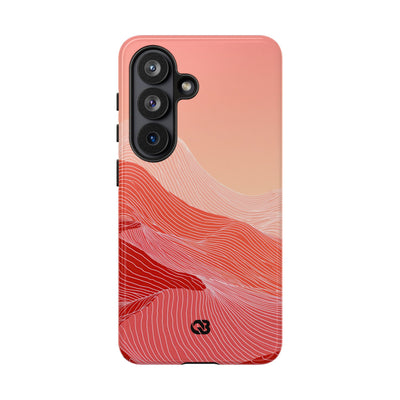 Red Tough Phone Case for Samsung - Crimson Ridge Contour