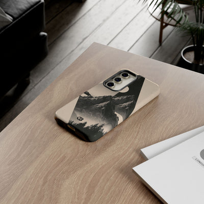 Beige Tough Phone Case for Samsung - Obsidian Summit Parchment