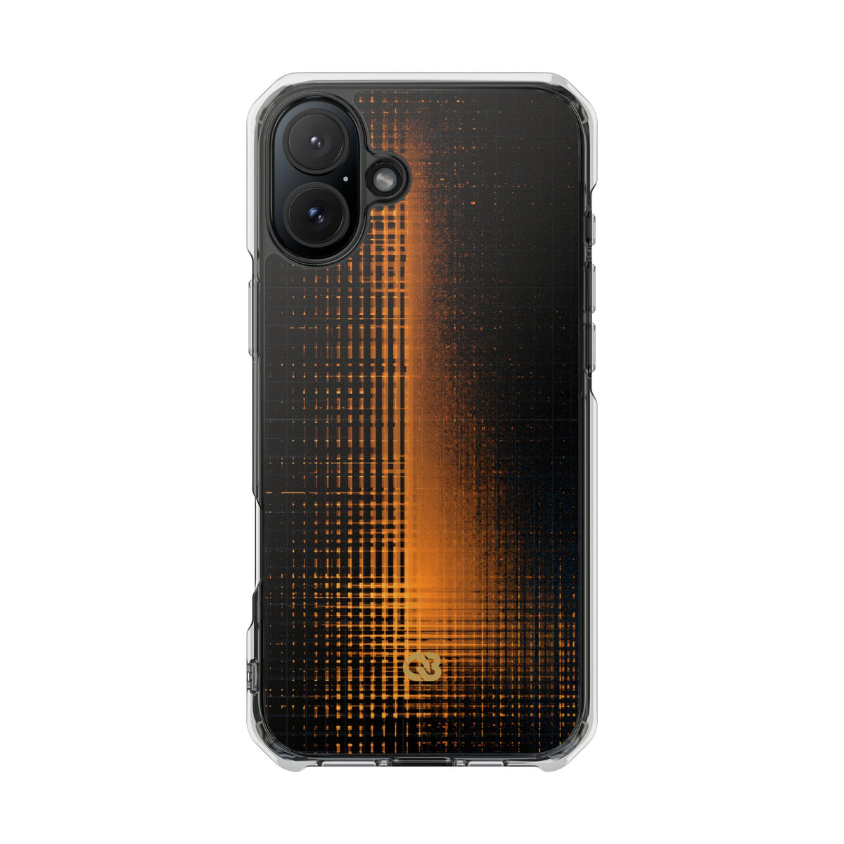Amber Frequency · Clear Impact Magnetic Phone Case for iPhone · Orange