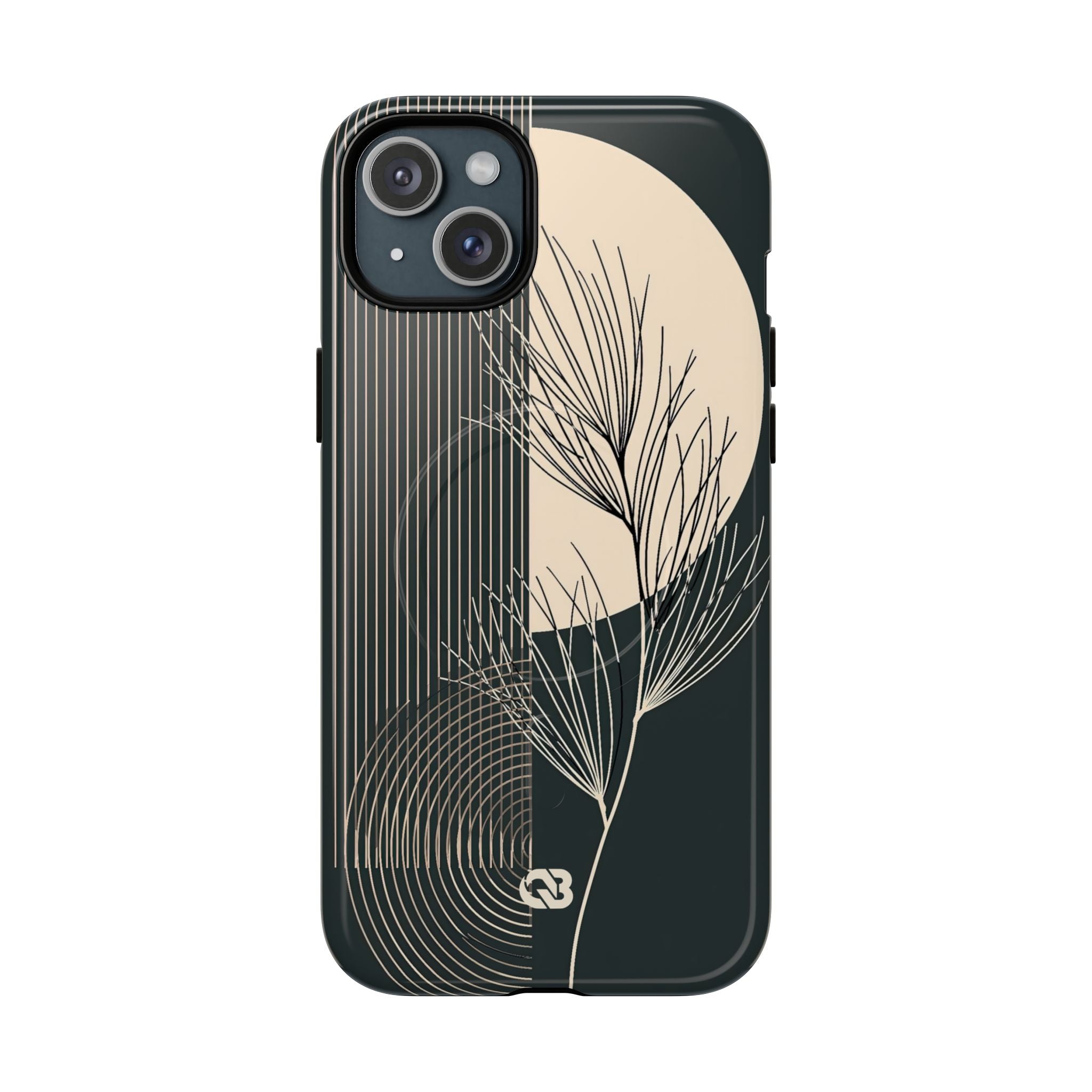 Black Tough 2.0 Magsafe Phone Case for iPhone - Obsidian Sand Willow