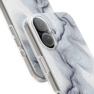 White Lite Phone Case for iPhone - Nordic Ridge Topo