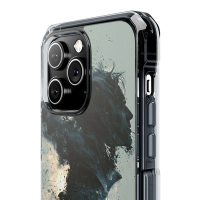 Ashen Dissolution · Clear Impact Magnetic Phone Case for iPhone ·  Black