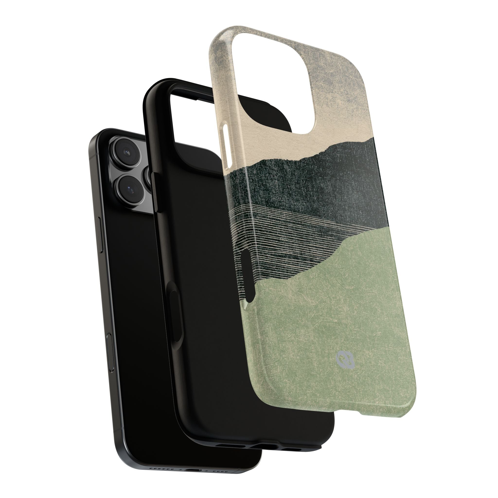 Green Tough Phone Case for iPhone - Moss Ridge Grain