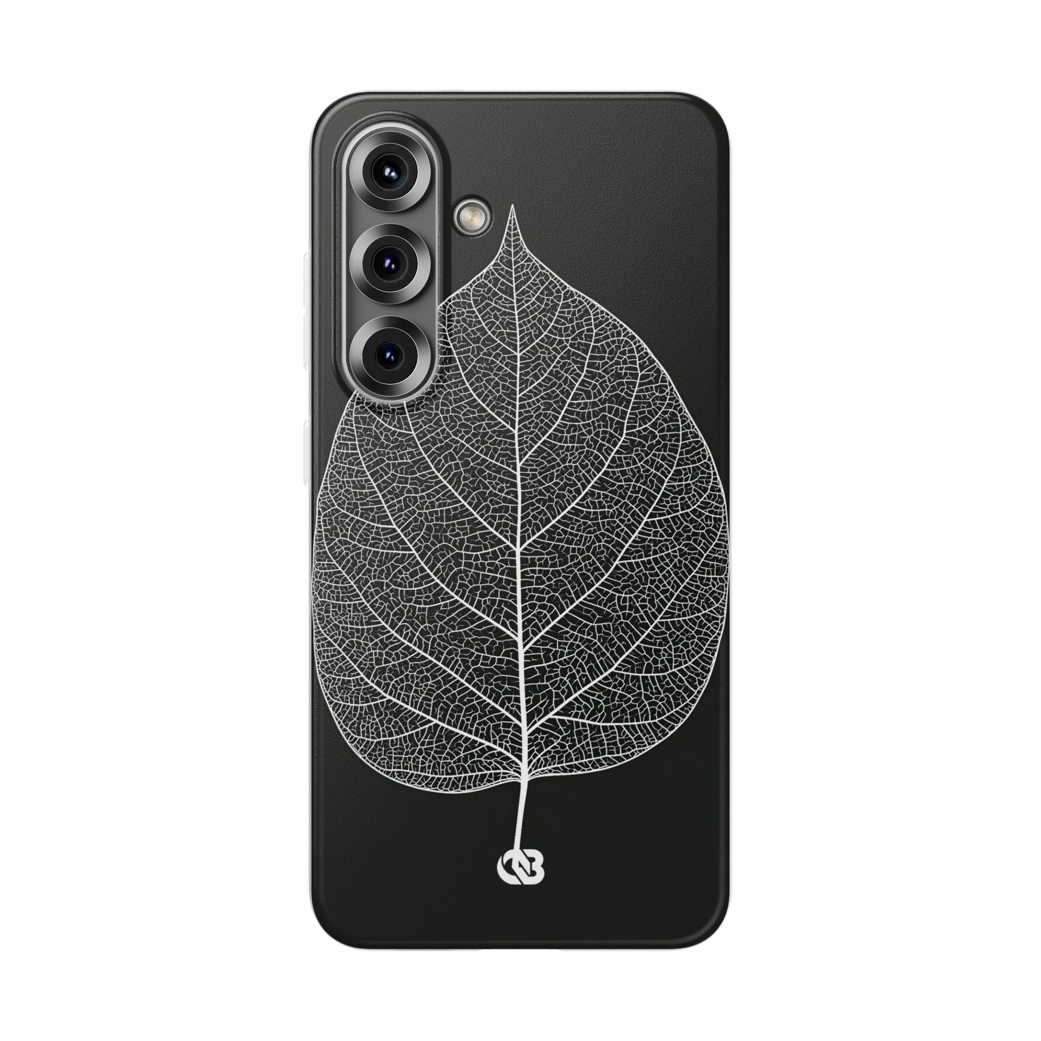 Black Lite Phone Case for Samsung - Bleached Leaf Lattice