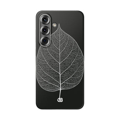 Black Lite Phone Case for Samsung - Bleached Leaf Lattice