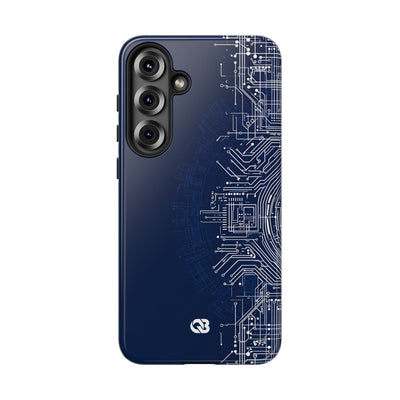 Blue Tough Phone Case for Samsung - Cobalt Circuit Logic