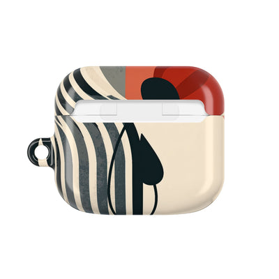 Modernist Poppy · Hard Case for AirPods & AirPods Pro · Beige