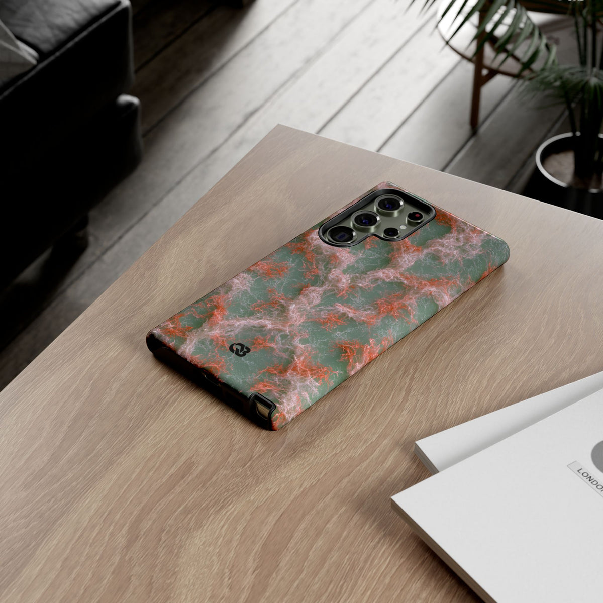 Coral Pixel Matrix · Tough Phone Case for Samsung · Green