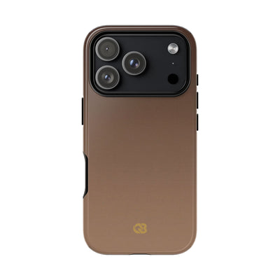 Brown Tough Phone Case for iPhone - Smoked Caramel Fade
