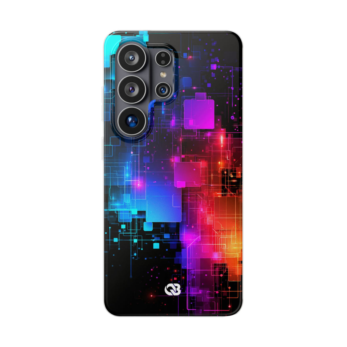 Spectral Circuit Grid · Lite Phone Case for Samsung · Black