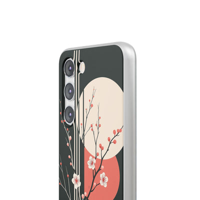 Black Lite Phone Case for Samsung - Kyoto Midnight Blossom