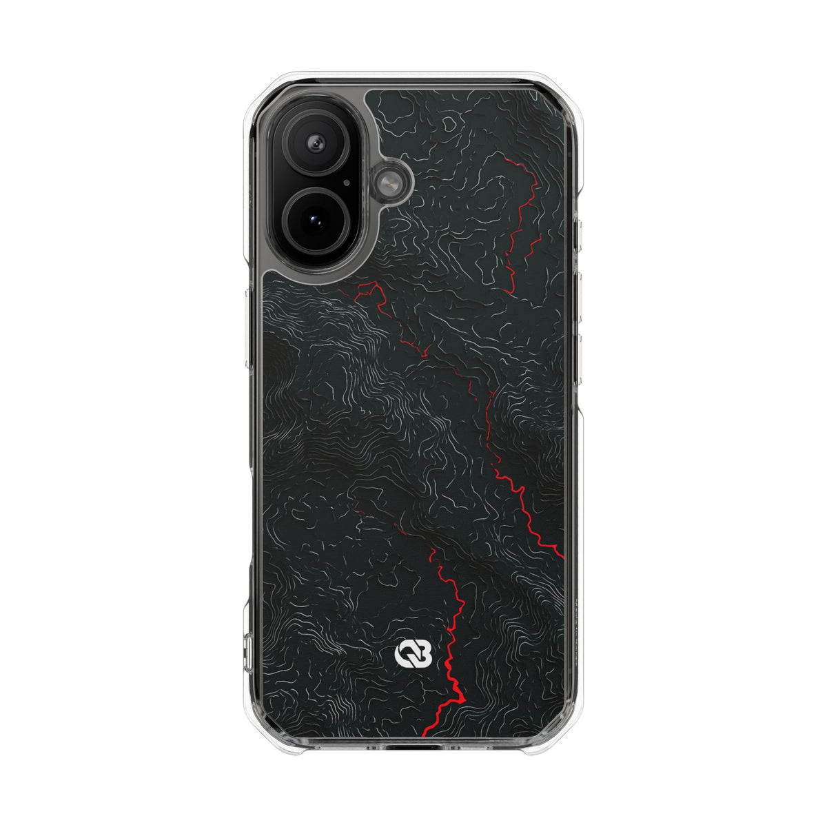 Crimson Rift · Clear Impact Magnetic Phone Case for iPhone ·  Black