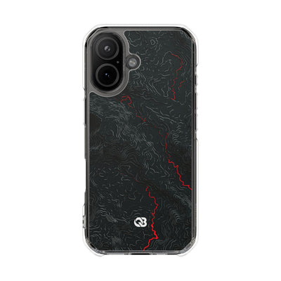 Crimson Rift · Clear Impact Magnetic Phone Case for iPhone ·  Black