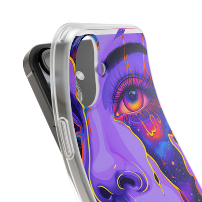 Violet Cosmic Gaze · Soft Custodia per iPhone