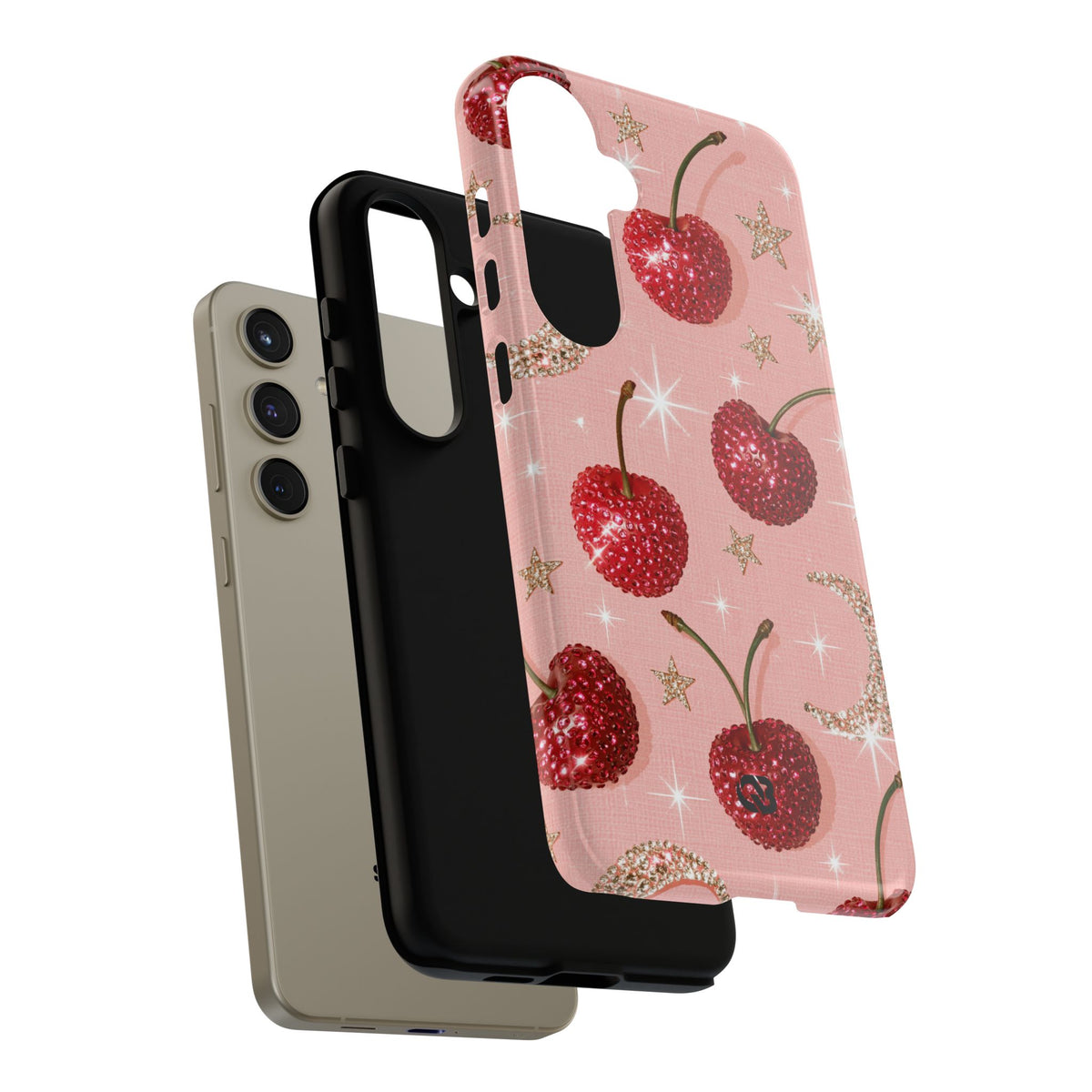 Bedazzled Ruby Cherries · Tough Phone Case for Samsung · Pink