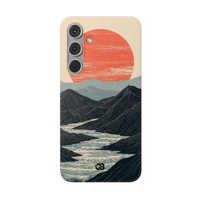 Beige Lite Phone Case for Samsung - Crimson Ridge Flow