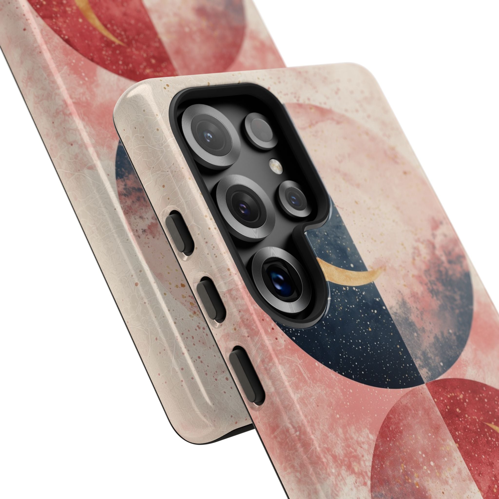 Golden Crescent Circles Samsung S25 Ultra Case - Tough