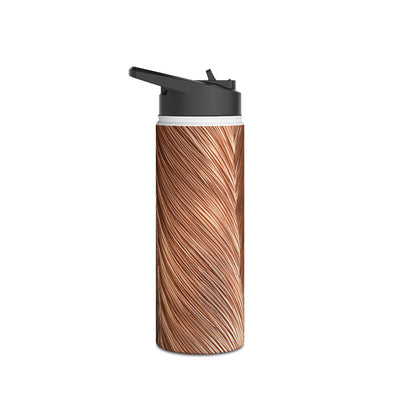 Rose Gold Weave · Insulated Water Bottle · Brown