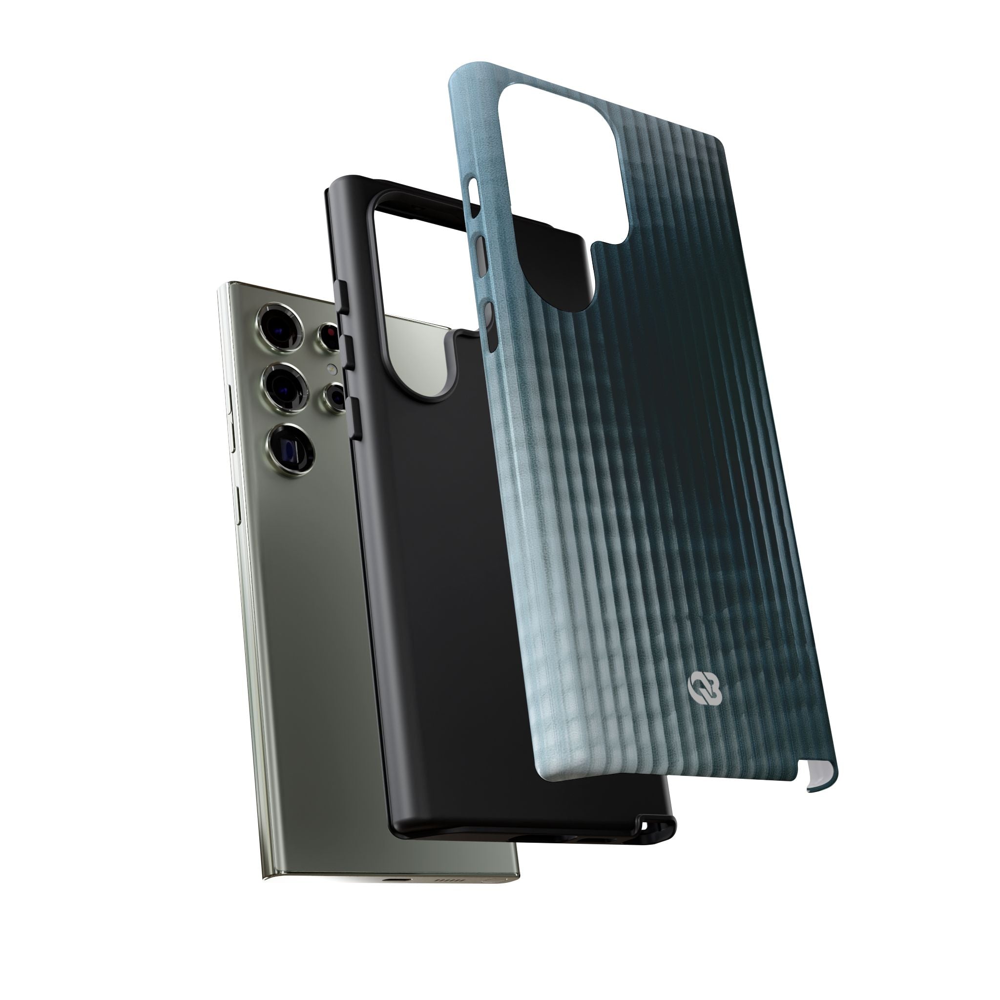 Blue Tough Phone Case for Samsung - Glacial Reeded Glass