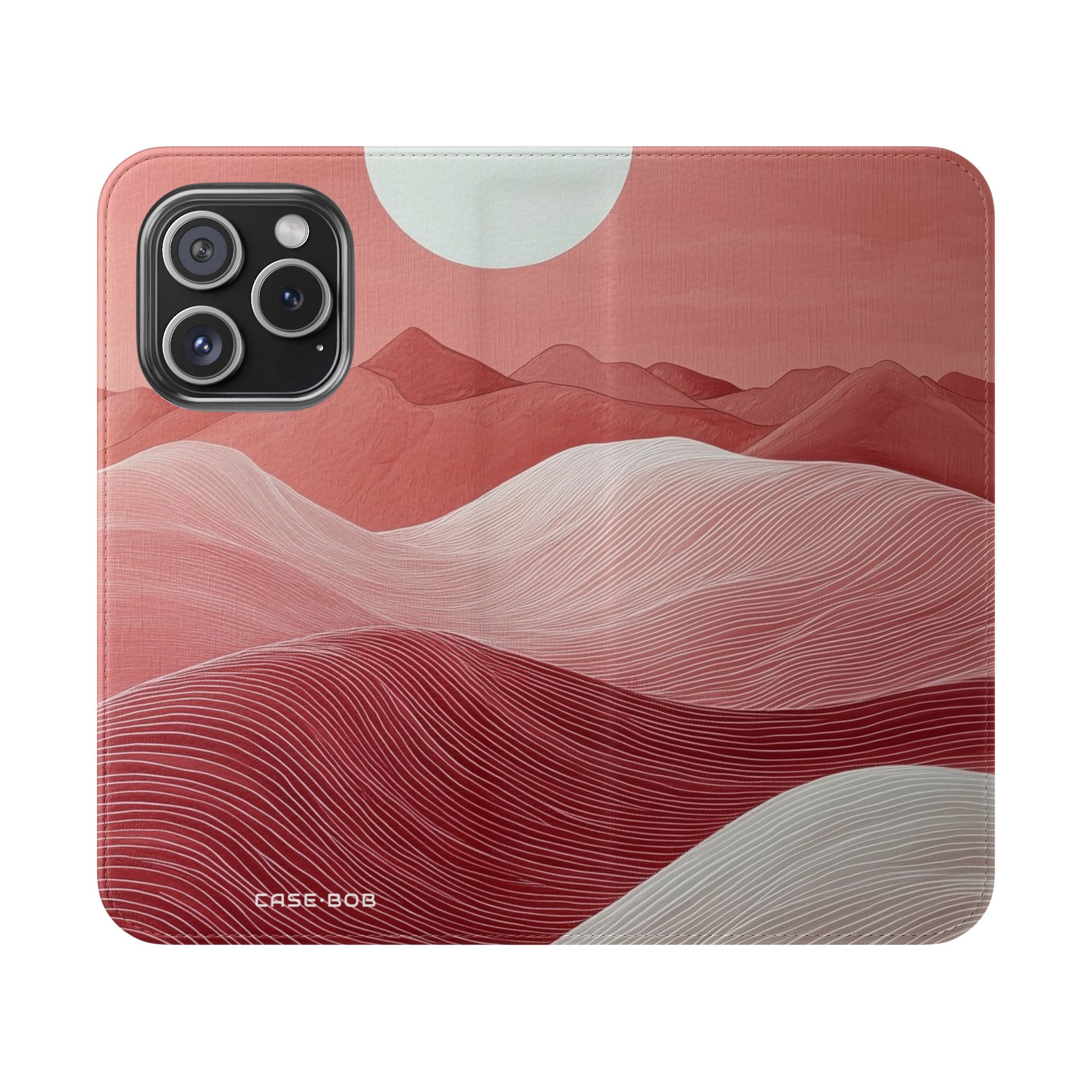 White Orb Dunes - iPhone 15 Pro Case - Wallet