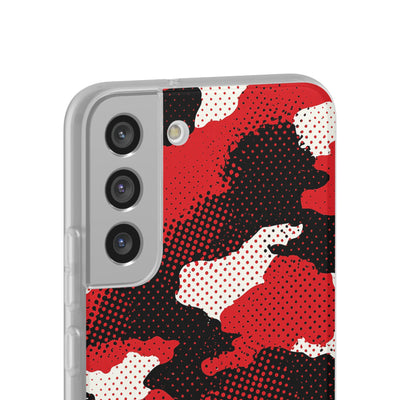 Crimson Halftone Camo · Lite Phone Case for Samsung · Red
