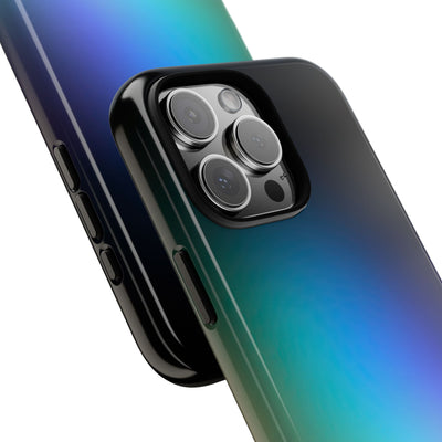 Black Tough Phone Case for iPhone - Electric Prism Grain