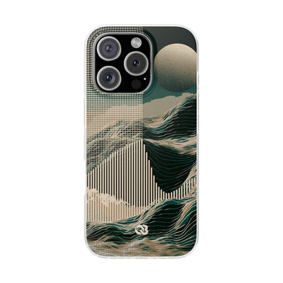 Green Lite Phone Case for iPhone - Lunar Moss Topography