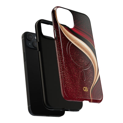 Gilded Crimson Flow · Tough 2.0 Magnetic Phone Case for iPhone · Red