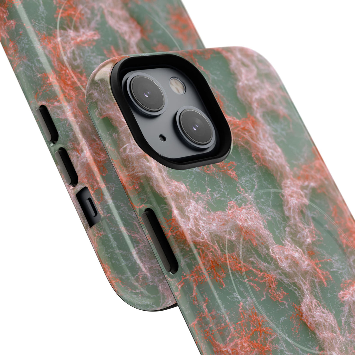 Coral Pixel Matrix · Tough 2.0 Magnetic Phone Case for iPhone · Green