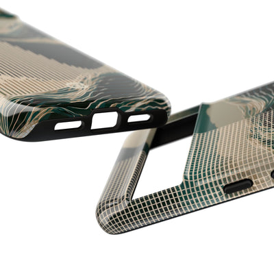 Green Tough Phone Case for Google Pixel - Lunar Moss Topography