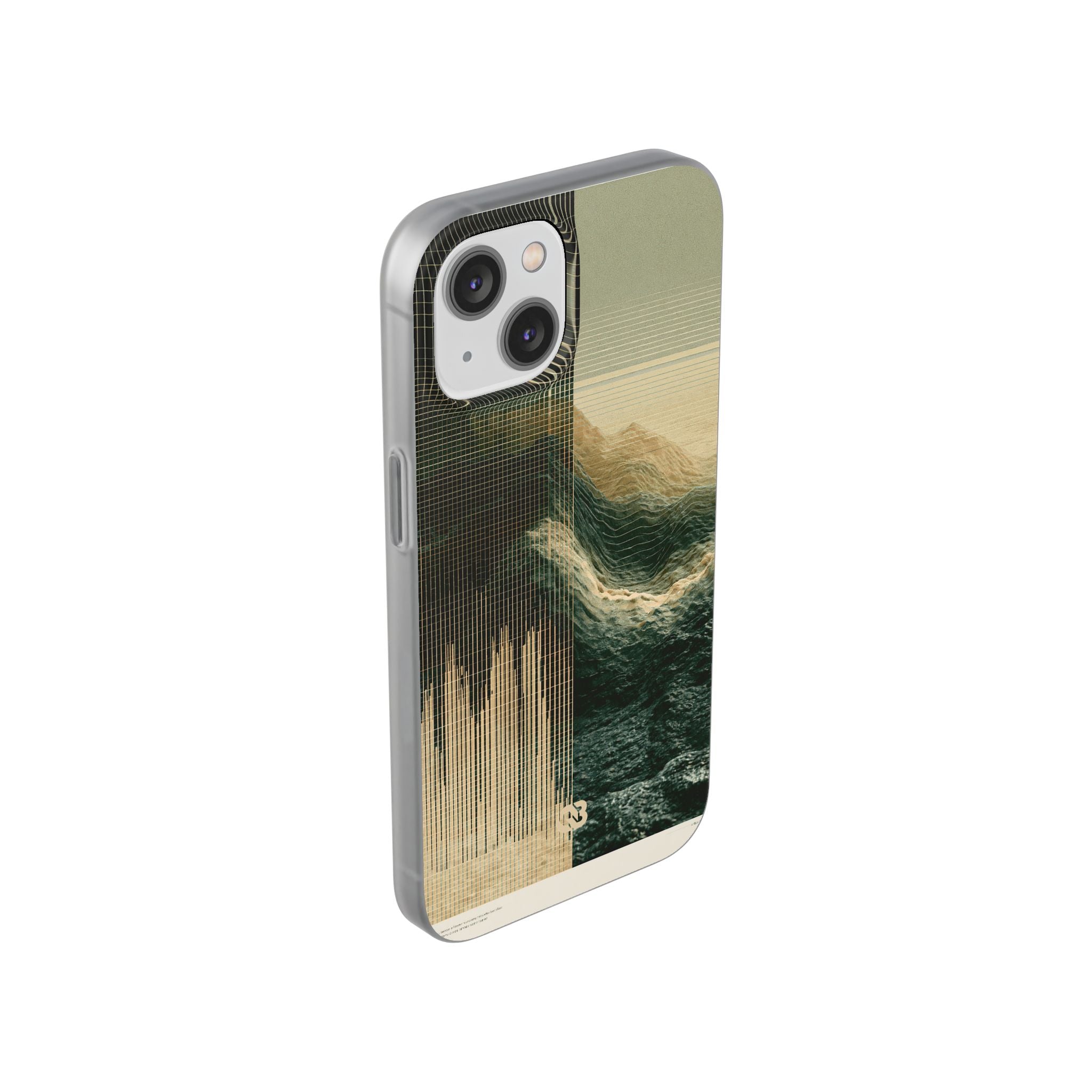 Beige Lite Phone Case for iPhone - Veridian Data Ridge
