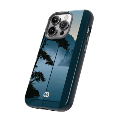 Misty Pine Horizon · Tough Phone Case for iPhone · Teal