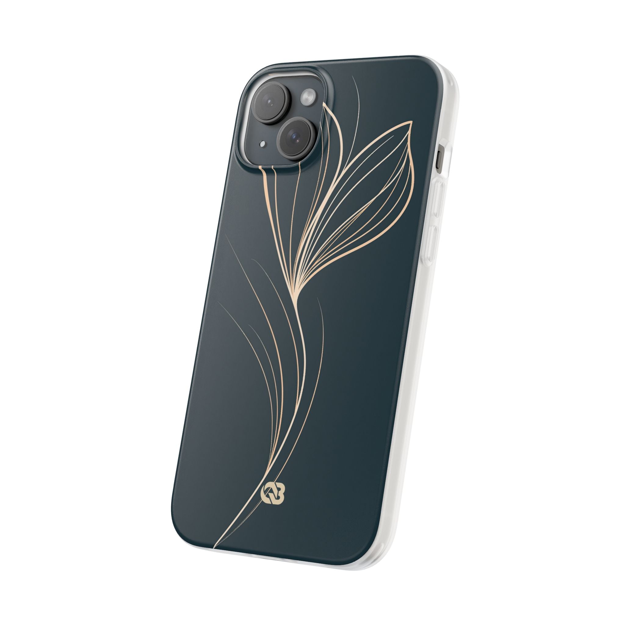 Teal Lite Phone Case for iPhone - Sandstone Silk Flora