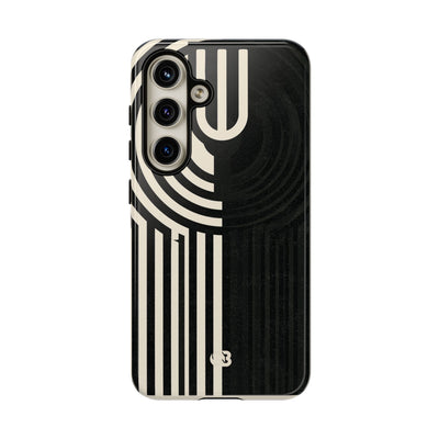Beige Tough Phone Case for Samsung - Monolith Ivory Signal
