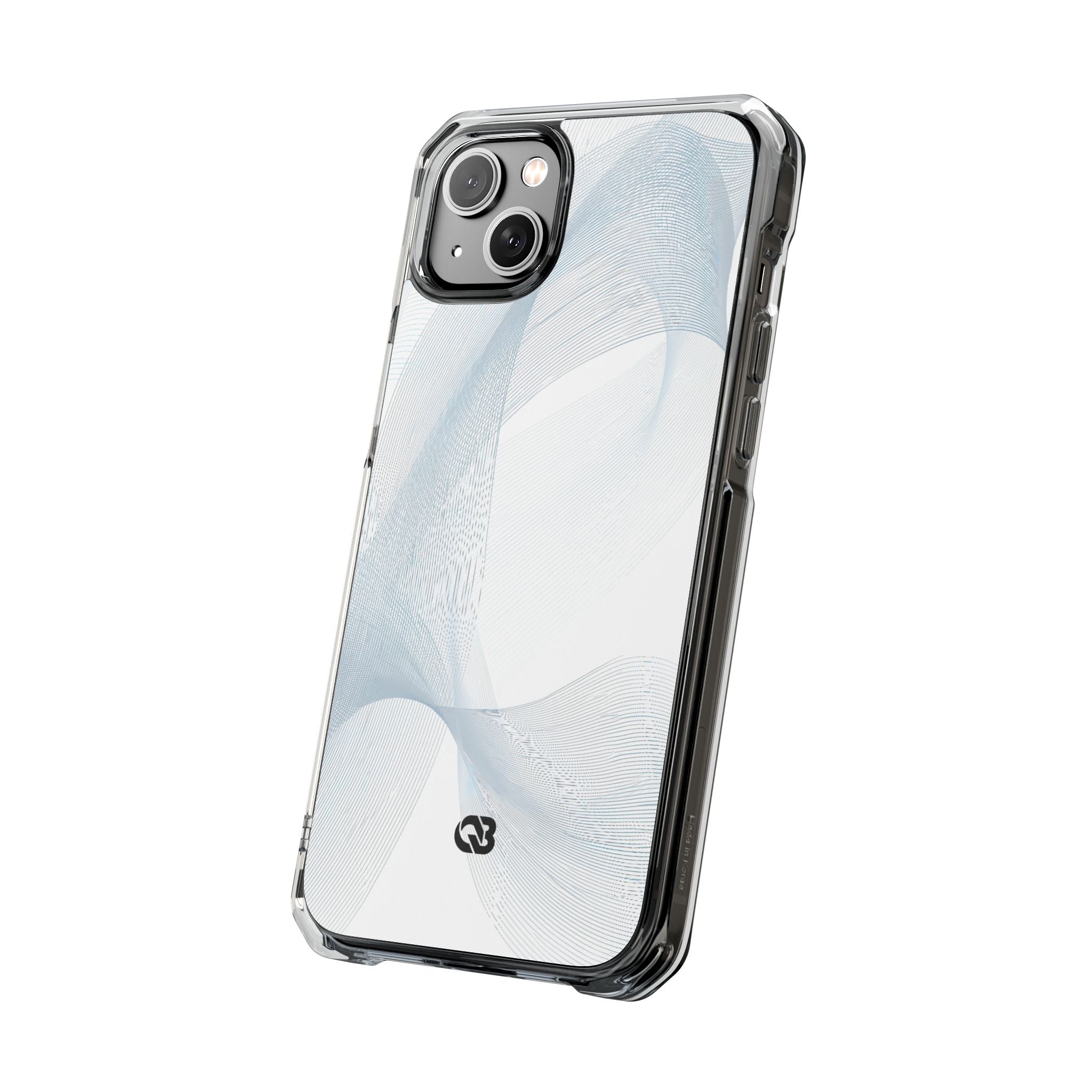 White Impact MagSafe Phone Case for iPhone - Arctic Line Current