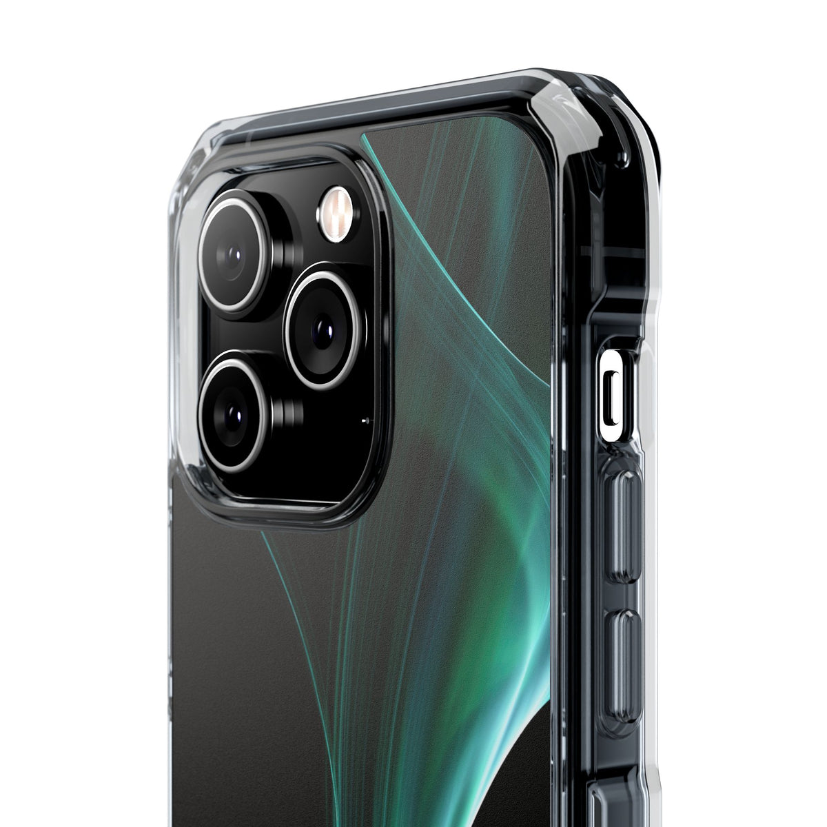 Emerald Lumen · Clear Impact Magnetic Phone Case for iPhone · Green